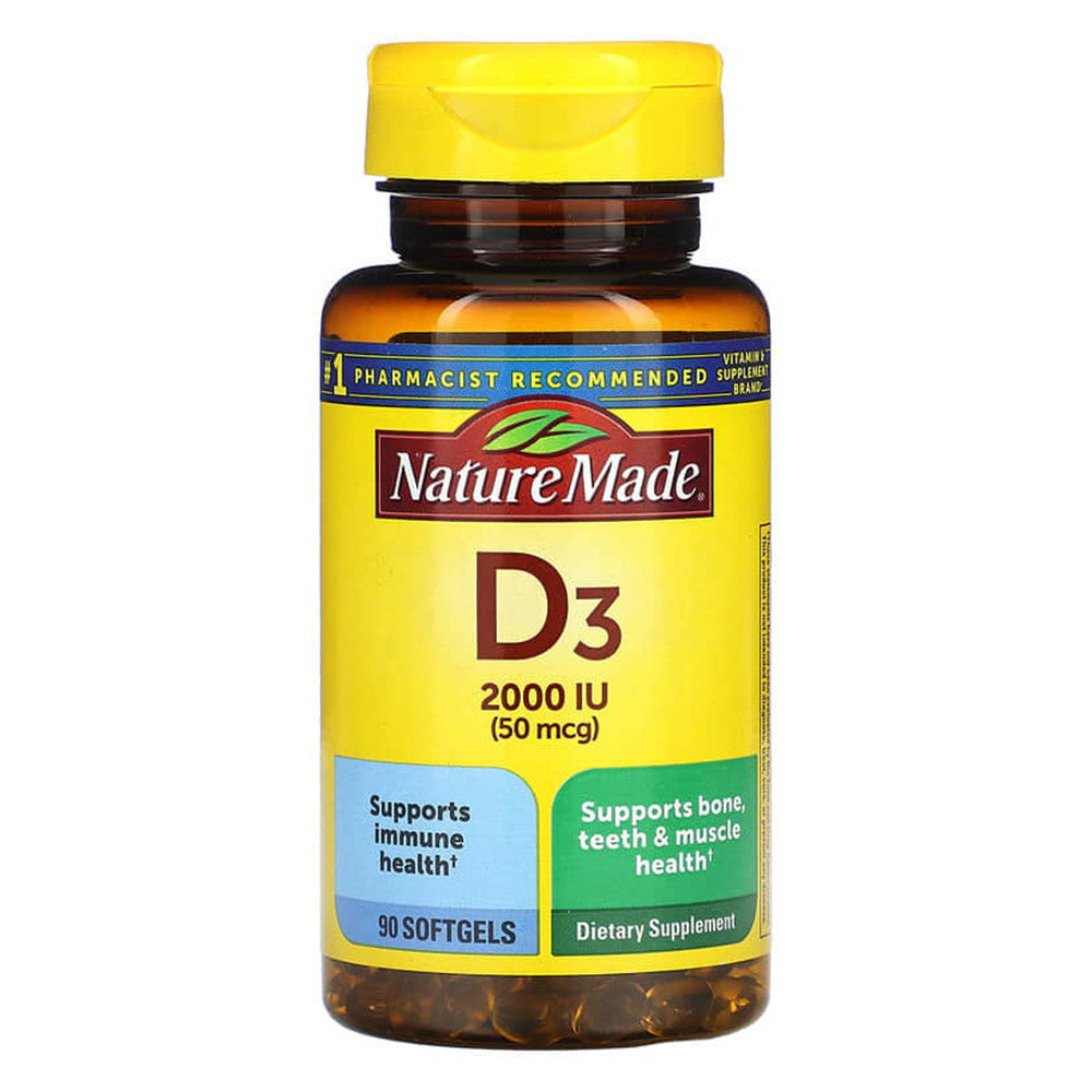 Nature Made Vitamin D3 2000 Iu Liquid Softgels, 90 Ea